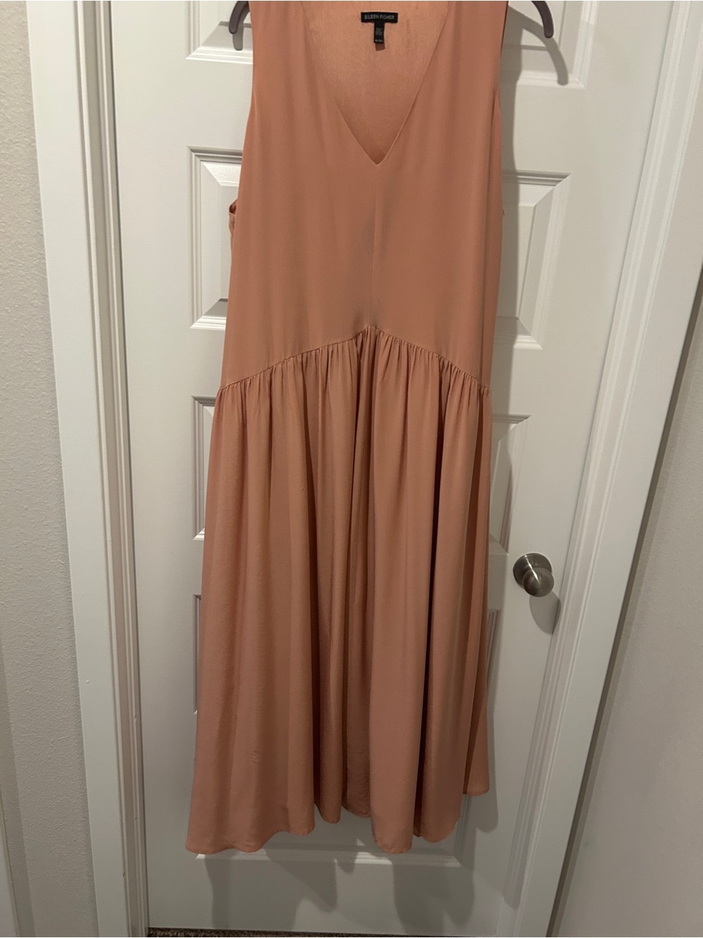 Eileen Fisher Silk Maxi Dress Like New - Picture 3 of 4